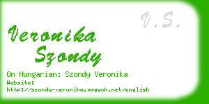 veronika szondy business card